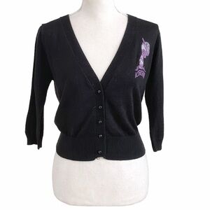 ICEBERG BLACK PEANUT GRAPHIC KNITTED CARDIGAN